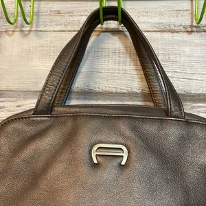 Etienne Aigner Bronze Taupe Leather Handbag